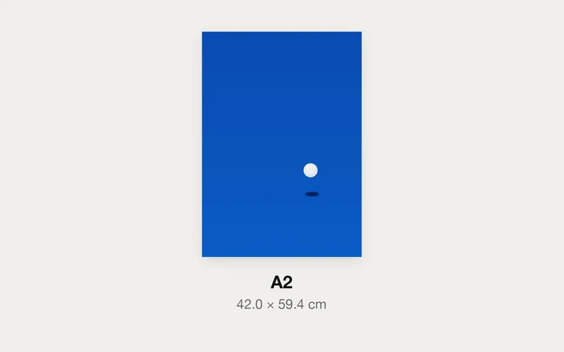 浮く点と影のA3とA2の大きさの比較