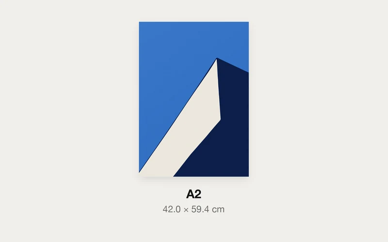 面で切るのA3とA2の大きさの比較